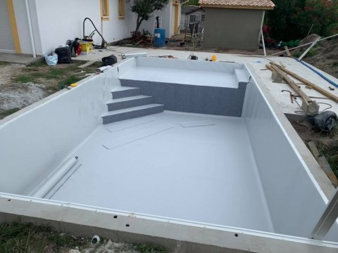 Rénovation de membrane armée de piscine au Teich